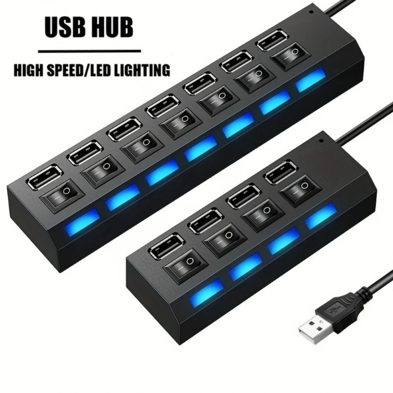 Laptop Accessories Macbook - USB 2.0 Hub 4/7 Poort Splitter