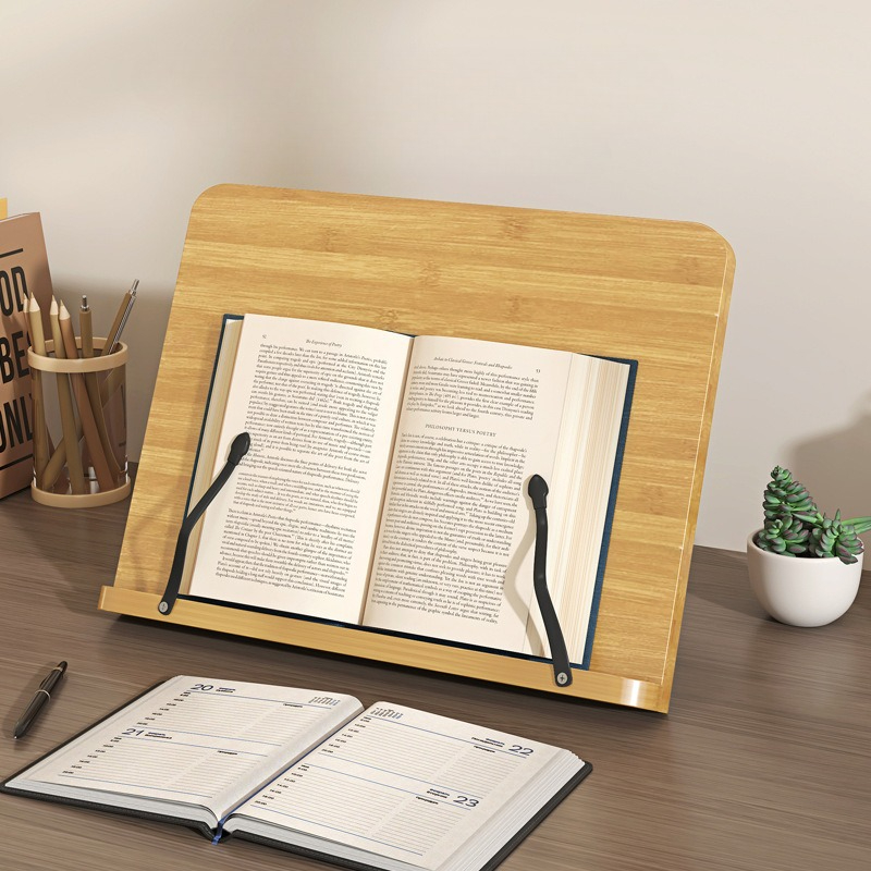 Laptop Accessories Holder - Houten leesboekenstandaard, multifunctionele laptopstandaard, verstelbare standaard