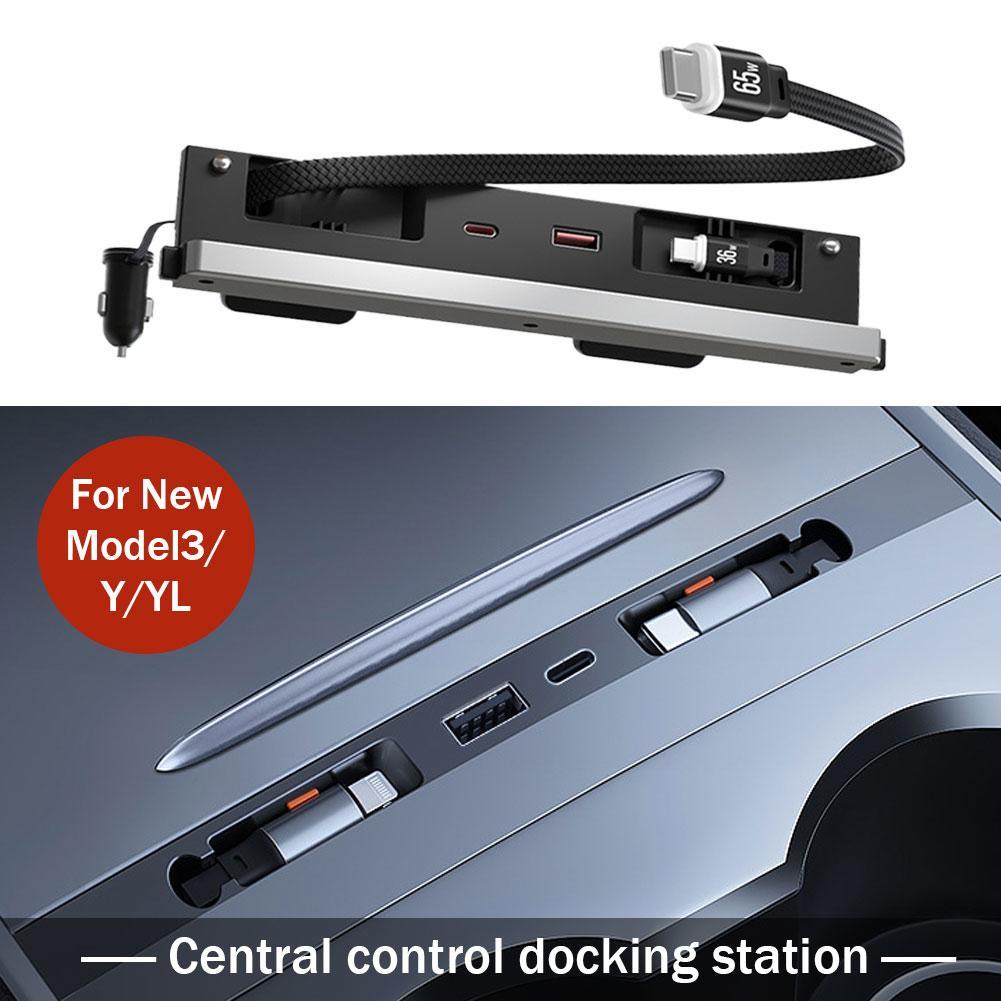 Usb C Docking Hub - Centraal Controle-Dockingstation voor Auto's USB A