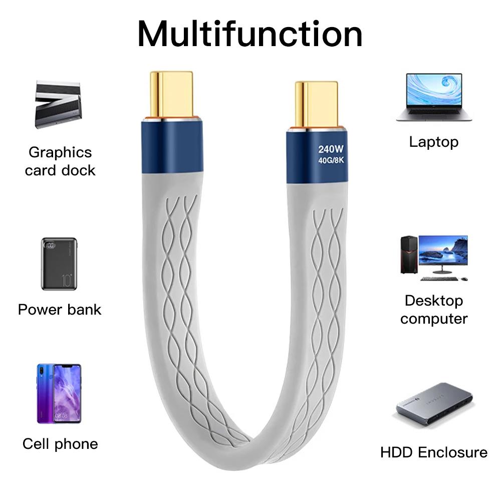 240W USB 4.0 datakabel, plat,  - Laptop Accessories Design recensie en prijs