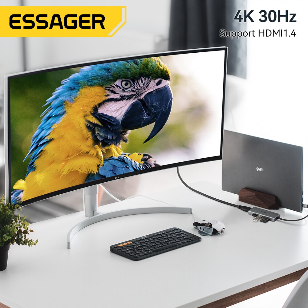 Essager 5-in-1 USB C HUB HDMI- - Usb C Docking Hub recensie en prijs