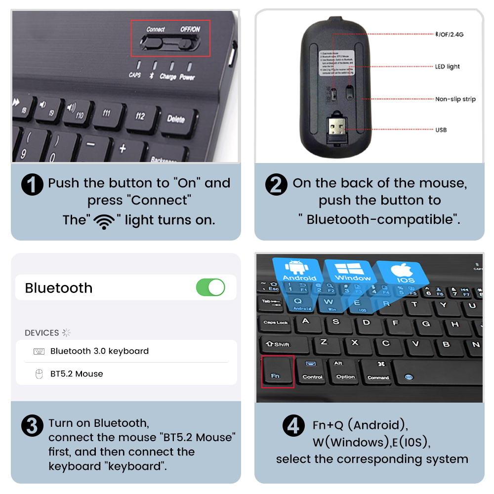 Draadloze Toetsenbord Spaanse  - Laptop Accessories Combo recensie en prijs