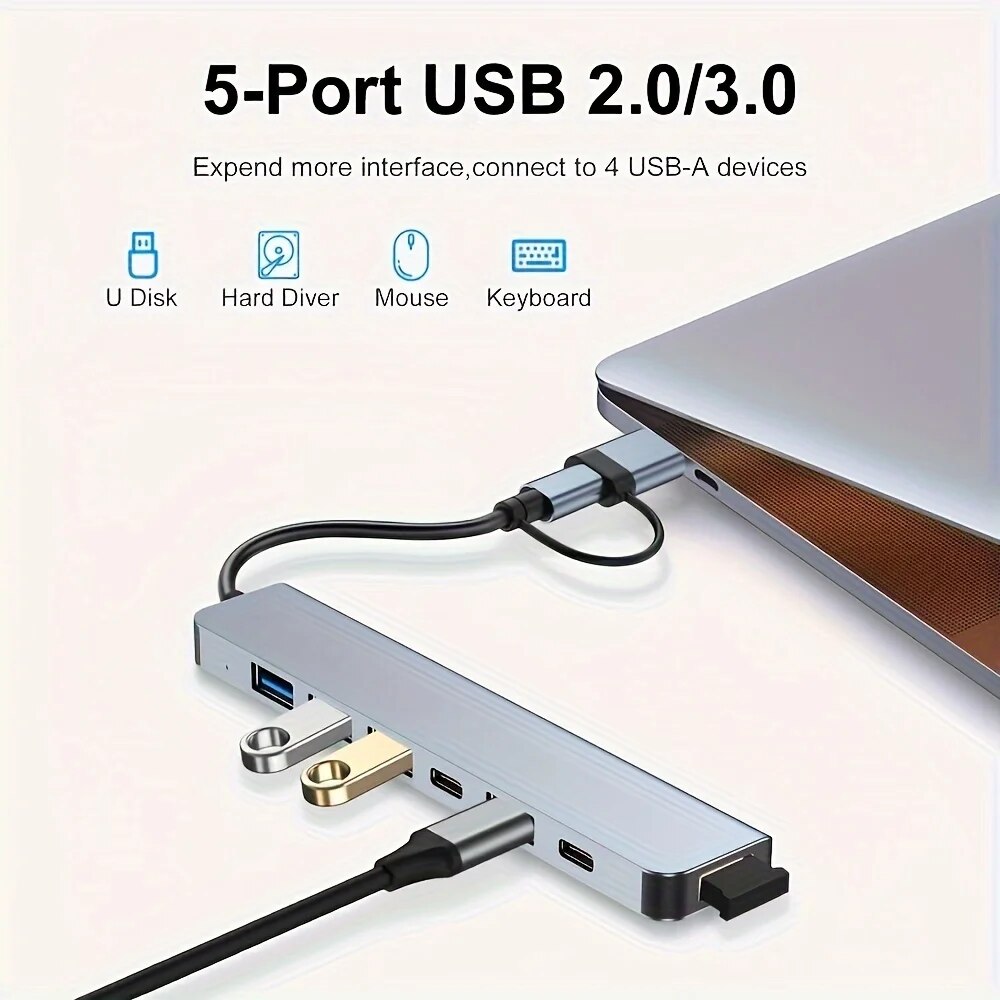 2-in-1 USB3.0 Hub 7-poorts Typ - Laptop Accessories Macbook recensie en prijs