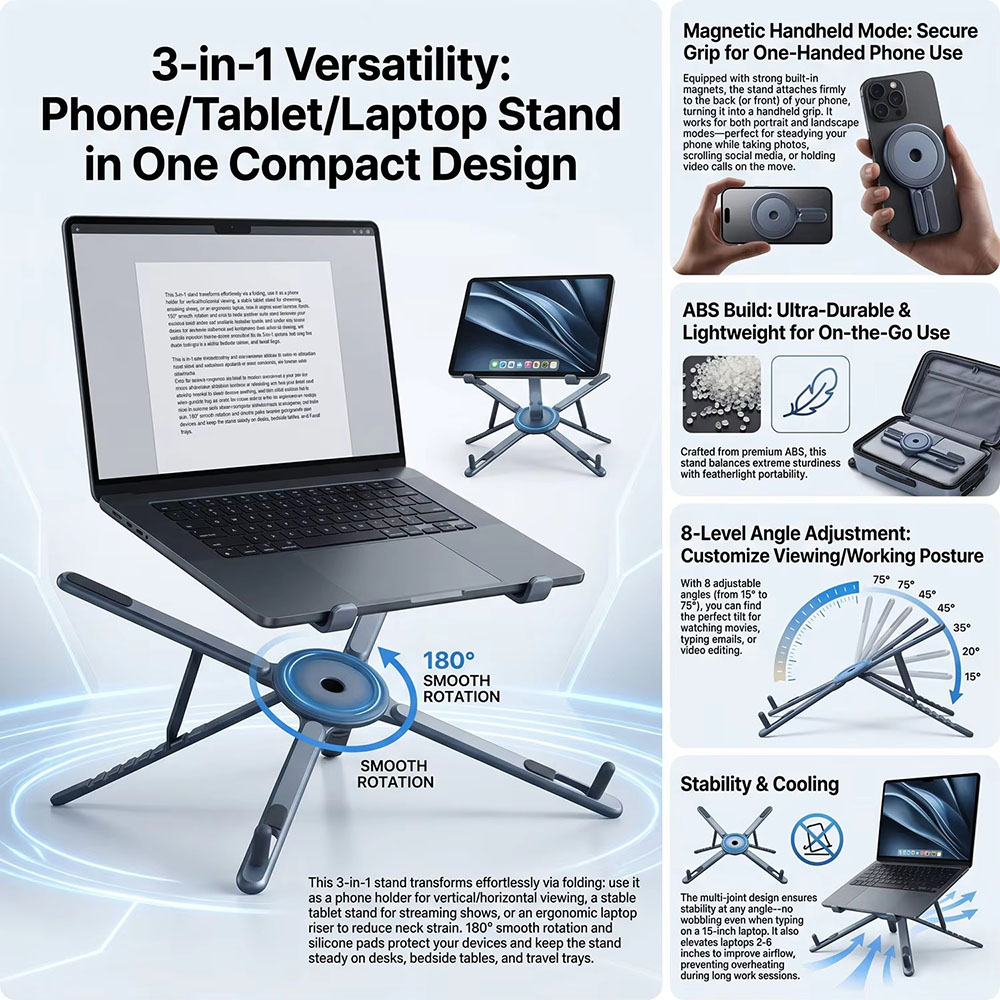 Draagbare magnetische telefoon - Laptop Accessories Holder recensie en prijs