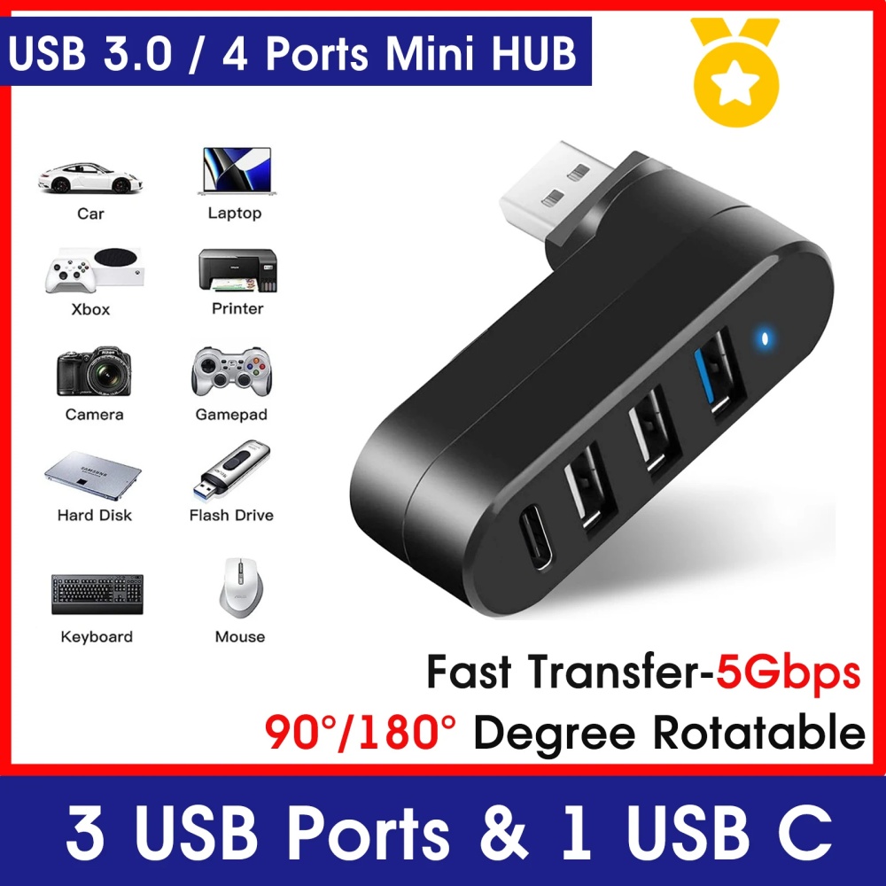 Mini Splitter 4 Poorten USB Hu - Laptop Accessories Macbook recensie en prijs